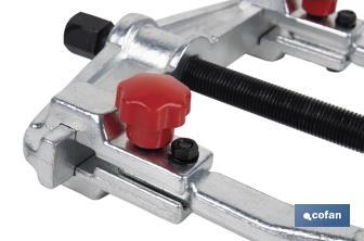 Universal sliding arm gear puller | With 2 articulated jaws | Available in various sizes - Cofan