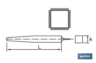 Square file | Available in various sizes and models | Replaceable and ergonomic handles - Cofan