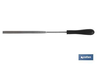 Parallel needle file | Length: 6"; grit: 13 | Rubber handle | Smooth model - Cofan