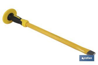 Flat chisel with hex shank | With protective handle | Available in various sizes | Steel - Cofan