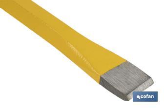 Flat chisel with hex shank | With protective handle | Available in various sizes | Steel - Cofan