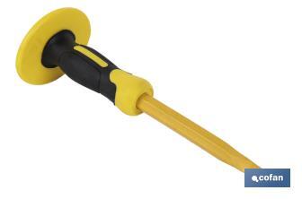 Point head chisel with hex shank | With protective handle | Available in various sizes | Steel - Cofan
