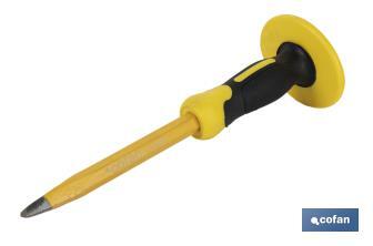 Point head chisel with hex shank | With protective handle | Available in various sizes | Steel - Cofan