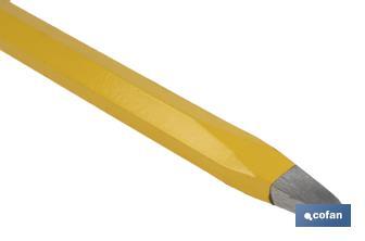 Point head chisel with hex shank | With protective handle | Available in various sizes | Steel - Cofan