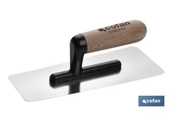 Flat trowel | Stainless steel | Extra-flexible tool | Size: 240 x 100 x 0.3mm - Cofan