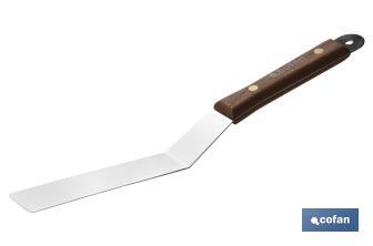 Painting knife | Stainless steel | Size: 140 x 30mm | Wooden handle - Cofan