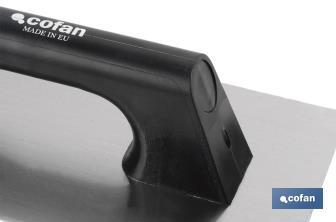 Rectangular finishing trowel | Plastic handle | Size: 300 x 150 x 0.7mm | Stainless steel - Cofan