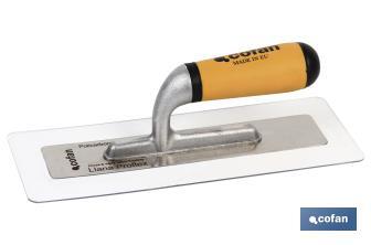 Llana proflex de policarbonato y acero inoxidable y aluminio | Mango bicomponente | Con medidas 280 X 115 X 1,5 mm - Cofan
