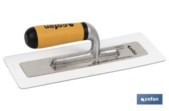 Llana proflex de policarbonato y acero inoxidable y aluminio | Mango bicomponente | Con medidas 280 X 115 X 1,5 mm - Cofan