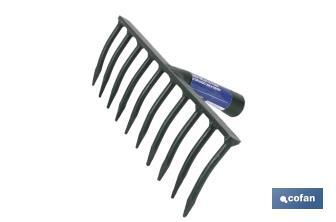 Garden rake forged in special steel | Handle not included | Available in 18 tines - Cofan