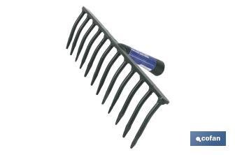 Garden rake forged in special steel | Handle not included | Available in 18 tines - Cofan