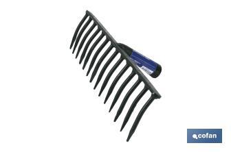 Garden rake forged in special steel | Handle not included | Available in 18 tines - Cofan