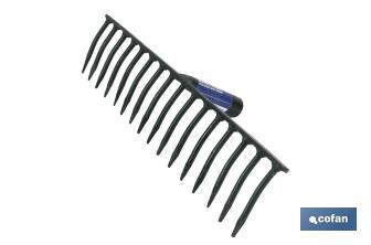 Garden rake forged in special steel | Handle not included | Available in 18 tines - Cofan