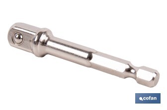 Adaptador Portavasos 3/8" para vasos de 1/4" | Longitud: 65 mm | Fabricado en cromo vanadio - Cofan