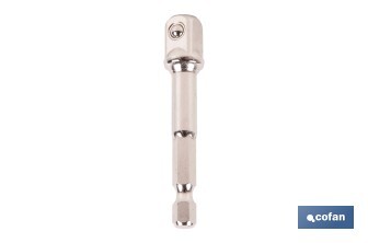 Adaptador Portavasos 3/8" para vasos de 1/4" | Longitud: 65 mm | Fabricado en cromo vanadio - Cofan