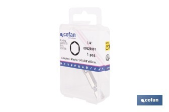 Adaptador Portavasos 3/8" para vasos de 1/4" | Longitud: 65 mm | Fabricado en cromo vanadio - Cofan