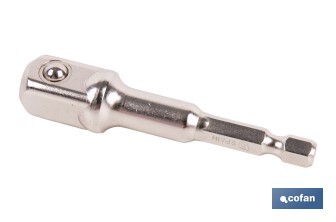 Adaptador de portavasos 1/2" para vasos de 1/4" | Longitud: 72 mm | Acero Cromo Vanadio - Cofan