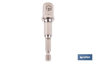 Adaptador de portavasos 1/2" para vasos de 1/4" | Longitud: 72 mm | Acero Cromo Vanadio - Cofan