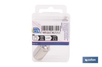 Adaptador de portavasos 1/2" para vasos de 1/4" | Longitud: 72 mm | Acero Cromo Vanadio - Cofan