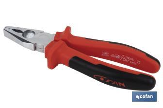 Reinforced combination pliers | Electrician pliers with ergonomic handle | Size: 200mm - Cofan