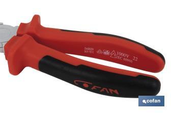 Reinforced combination pliers | Electrician pliers with ergonomic handle | Size: 200mm - Cofan
