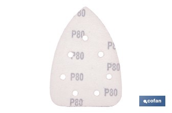 Hojas de lija para lijadora de detalle (Mouse) | Pack de 5 hojas de lija triangulares | Material: óxido de aluminio | Disponibles en diferentes granos - Cofan