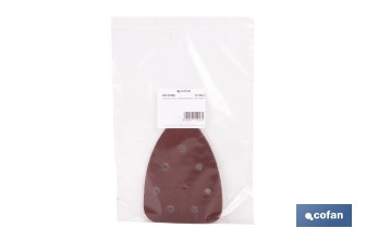 Hojas de lija para lijadora de detalle (Mouse) | Pack de 5 hojas de lija triangulares | Material: óxido de aluminio | Disponibles en diferentes granos - Cofan