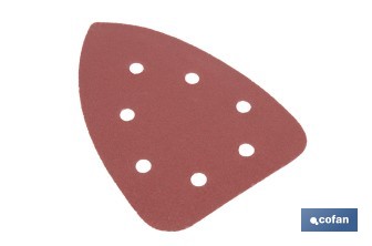 Hojas de lija para lijadora de detalle (Mouse) | Pack de 5 hojas de lija triangulares | Material: óxido de aluminio | Disponibles en diferentes granos - Cofan