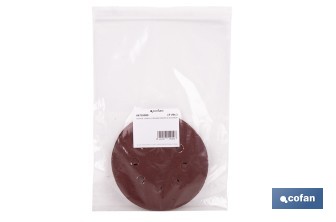 Discos de lija para lijadora Orbital | Pack de 5 hojas de lija redondas | Material: óxido de aluminio | Disponibles en diferentes granos - Cofan