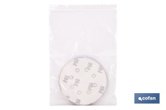 Discos de lija para lijadora Orbital | Pack de 5 hojas de lija redondas | Material: óxido de aluminio | Disponibles en diferentes granos - Cofan