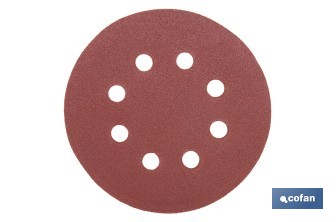 Discos de lija para lijadora Orbital | Pack de 5 hojas de lija redondas | Material: óxido de aluminio | Disponibles en diferentes granos - Cofan