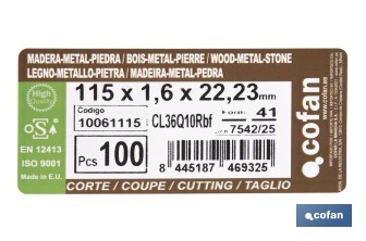 4x4 Cutting Discs - Cofan