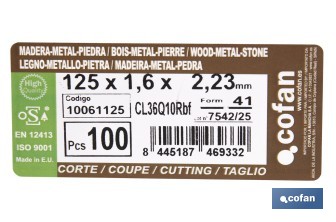 4x4 Cutting Discs - Cofan