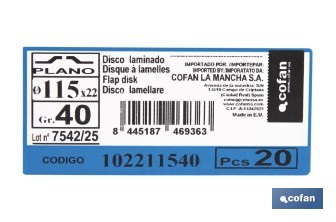 Disco Laminado Profesional Plano - Cofan