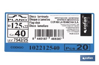 Disco Laminado Profesional Plano - Cofan