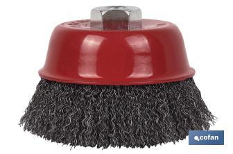 Brosse fil ondulé M14 Acier - Cofan