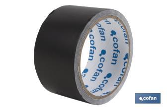 Black aluminium tape 30 microns | Black | Size: 50mm x 10m  - Cofan