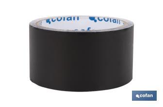 Black aluminium tape 30 microns | Black | Size: 50mm x 10m  - Cofan