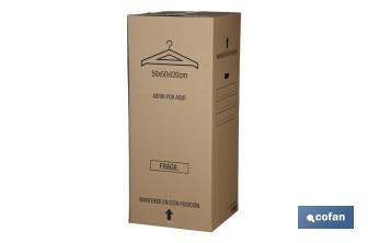 Caja armario para mudanzas | Medidas 50 x 50 x 120 cm | Material de cartón ondulado - Cofan