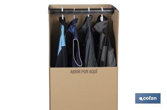 Caja armario para mudanzas | Medidas 50 x 50 x 120 cm | Material de cartón ondulado - Cofan