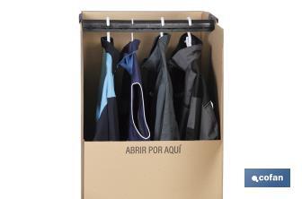 Caja armario para mudanzas | Medidas 50 x 50 x 120 cm | Material de cartón ondulado - Cofan