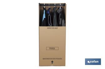 Caja armario para mudanzas | Medidas 50 x 50 x 120 cm | Material de cartón ondulado - Cofan