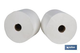 Pack de 2 bobinas industriales de papel secamanos | Doble capa extra | Máxima Absorción - Cofan