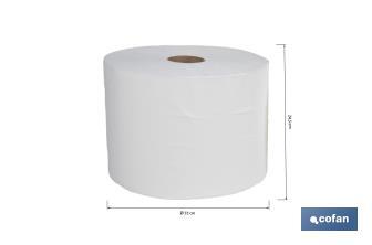 Pack de 2 bobinas industriales de papel secamanos | Doble capa extra | Máxima Absorción - Cofan