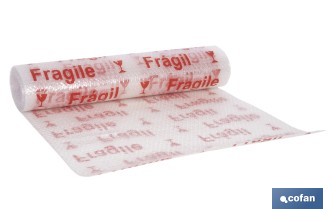 Rollo de plástico de burbuja | Ideal para mudanzas, embalajes y envíos | 40 g/m2 | Dos medidas diferentes| Protección para objetos delicados - Cofan