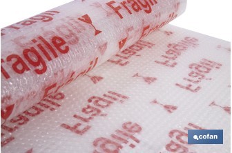 Rollo de plástico de burbuja | Ideal para mudanzas, embalajes y envíos | 40 g/m2 | Dos medidas diferentes| Protección para objetos delicados - Cofan