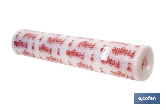 Rollo de plástico de burbuja | Ideal para mudanzas, embalajes y envíos | 40 g/m2 | Dos medidas diferentes| Protección para objetos delicados - Cofan