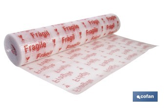 Rollo de plástico de burbuja | Ideal para mudanzas, embalajes y envíos | 40 g/m2 | Dos medidas diferentes| Protección para objetos delicados - Cofan