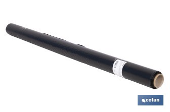 Rollo de film negro | Material: polietileno | Galga 400 | Grosor: 100 micras | Protección de embalajes | Disponible en diferentes medidas - Cofan