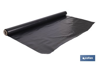 Rollo de film negro | Material: polietileno | Galga 400 | Grosor: 100 micras | Protección de embalajes | Disponible en diferentes medidas - Cofan